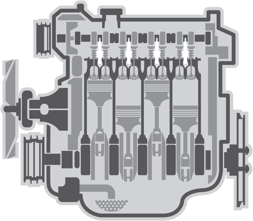 visual representation of an vehicle engine